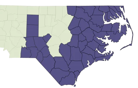 Trillium coverage Map with the 46 counties