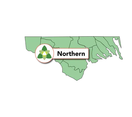 Map of the Counties Trillium for northern region