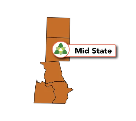 Map of the Counties Trillium for the Mid-State