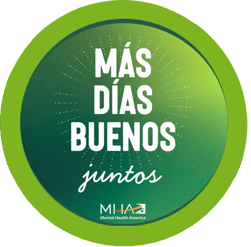 A green circle with the phrase in white