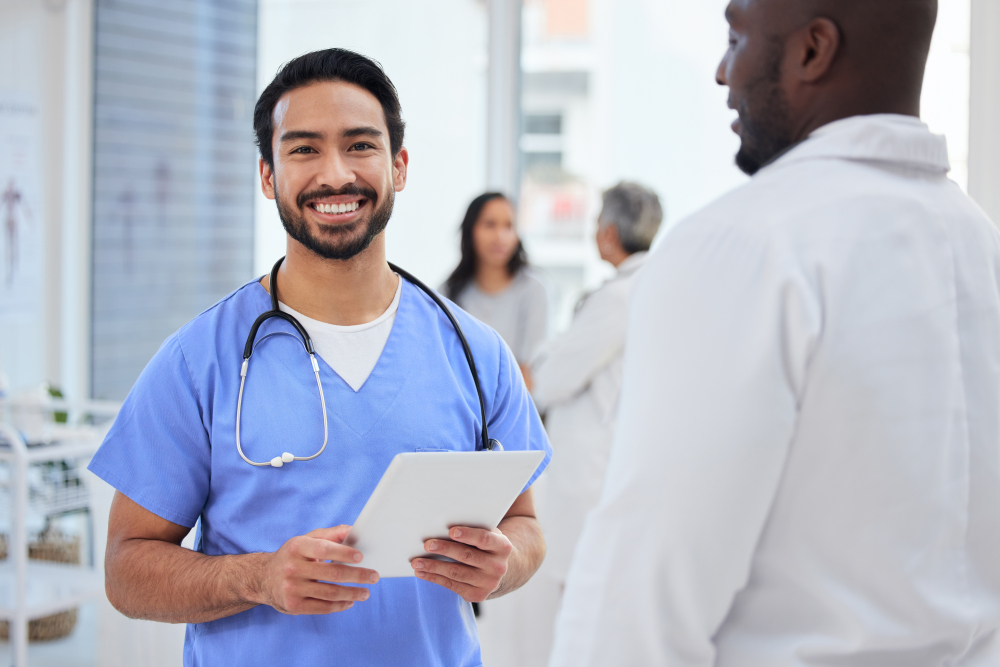 Doctor Smiling to a patient