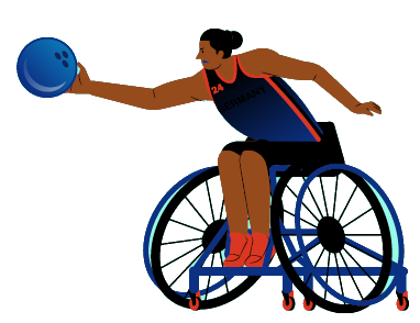 Bowling with wheelchair