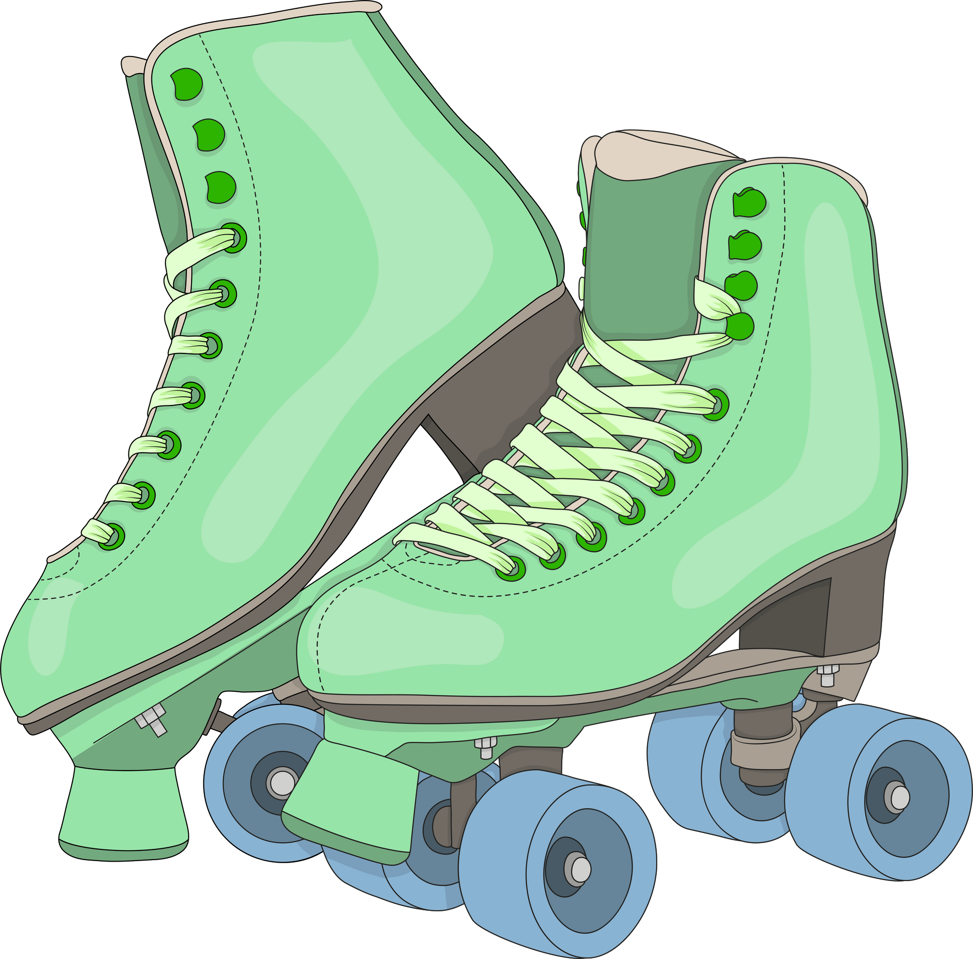 Green Roller-Skate