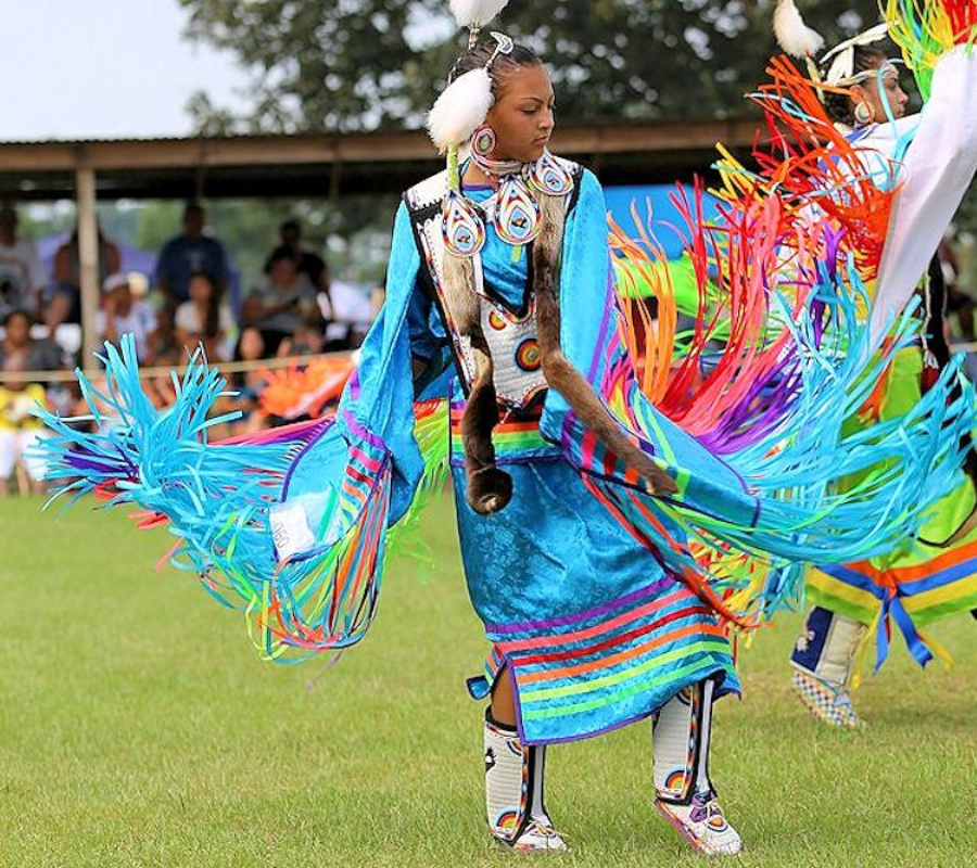 Native America woman Coharie Tribe dance Pow Pow