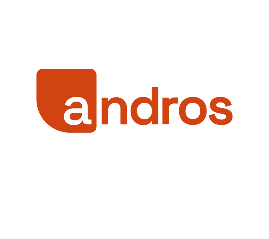 The word "andros" in orange color