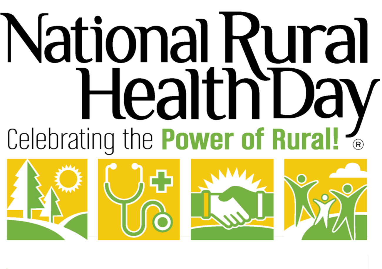 A white background with the phrase National Rural Health Day