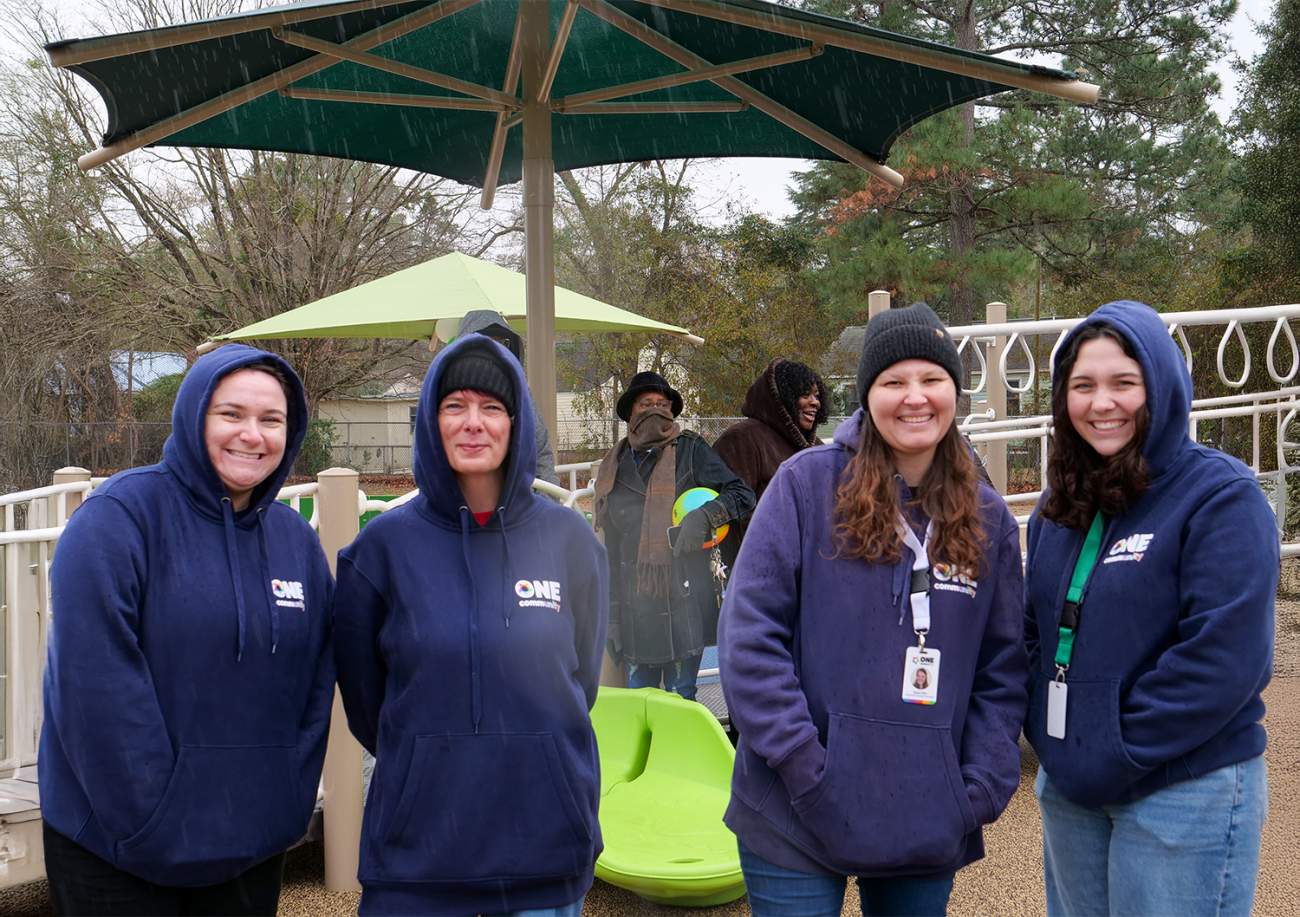 For woman participants smiling to the camera