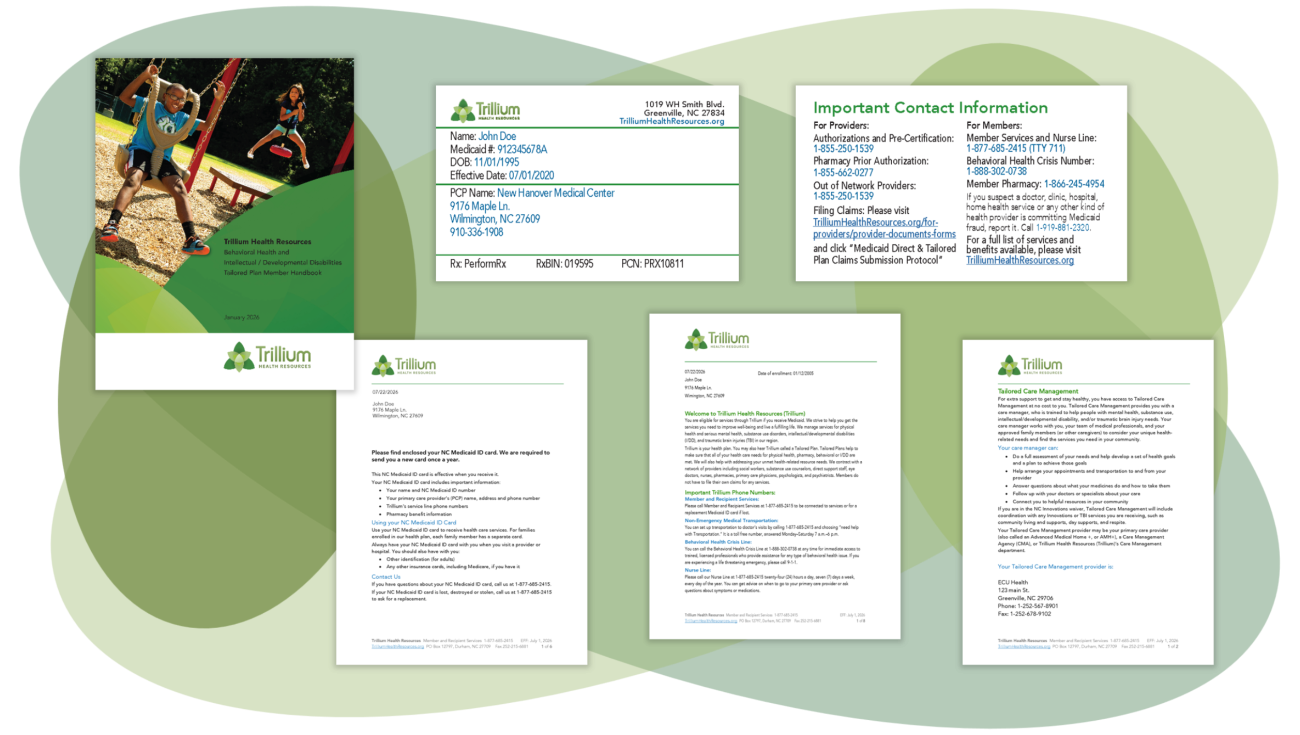 Picture of the documents incluided on the welcome package